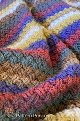 Colorful Celtic Weave Crochet Blanket (Crochet)