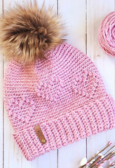 Dancing Hearts Beanie (Crochet)