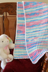 Pretty Cluster Ice Cream Baby Blanket (Crochet)
