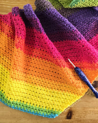 Lazy Days Asymmetrical Scarf (Crochet)