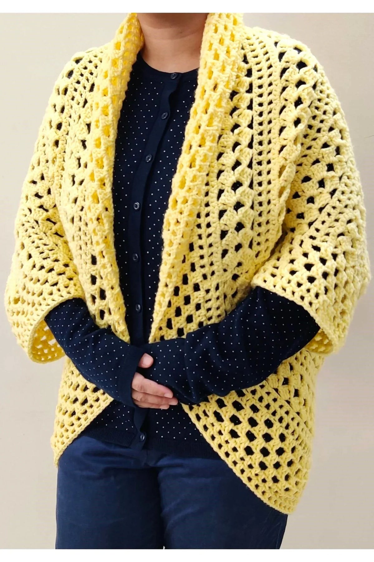 Yellow Diamonds Shrug (Crochet)