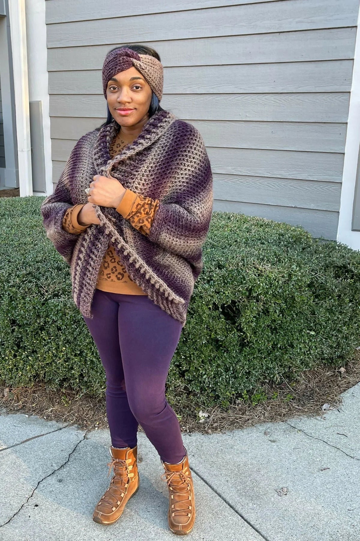 Abrazo Rayado Cocoon (Crochet)