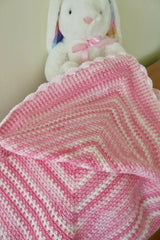 Strawberry Swirls Ice Cream Baby Blanket (Crochet)