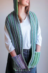 Mountain Trail Pocket Scarf (Crochet)