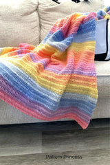 Easy Pastel Throw Blanket (Crochet)