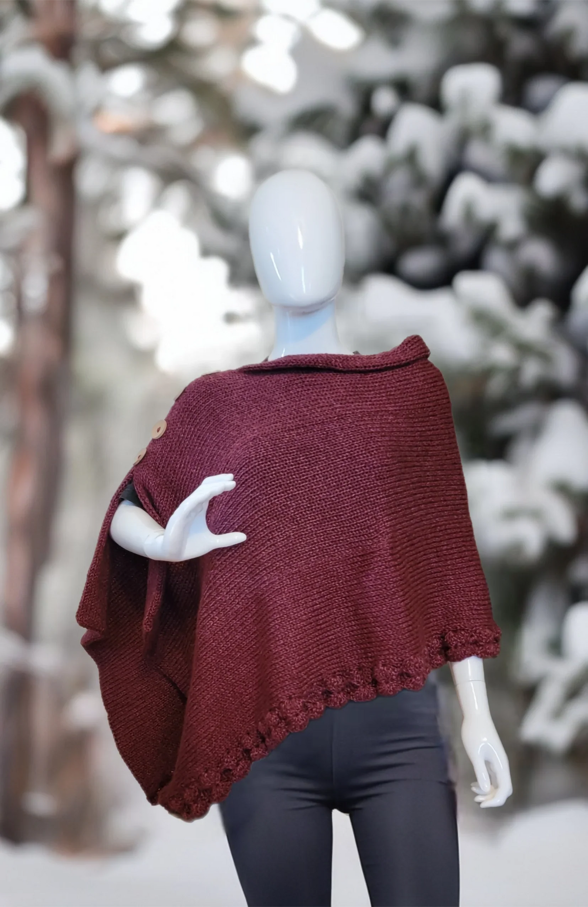 Urban Elegance Shawl (Circular Knitting Machine & Crochet)
