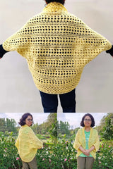 Yellow Diamonds Shrug (Crochet)