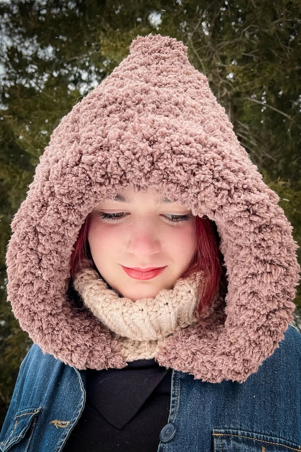 Sherpa Haven Hooded Cowl (Crochet)
