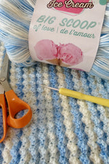 Big Scoop Ice Cream Baby Blanket Set- A Two Pattern Bundle (Crochet)