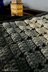 Midnight Moonlight Tiny Hearts Blanket (Crochet)