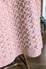 Chunky Slanted Shells Baby Blanket (Crochet)