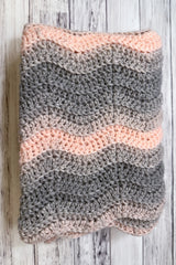 Ridged Chevron Blanket (Crochet)