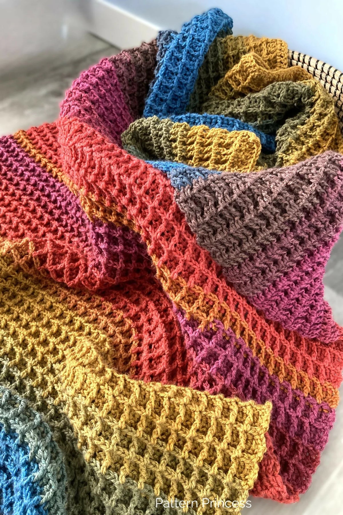 Waffle Whispers Throw (Crochet)