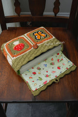 Butterfly and Mushroom Book Sleeve Bag (Crochet)