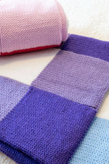 Contemporary Checks: The Updated Gingham Blanket (Circular Knitting Machine)