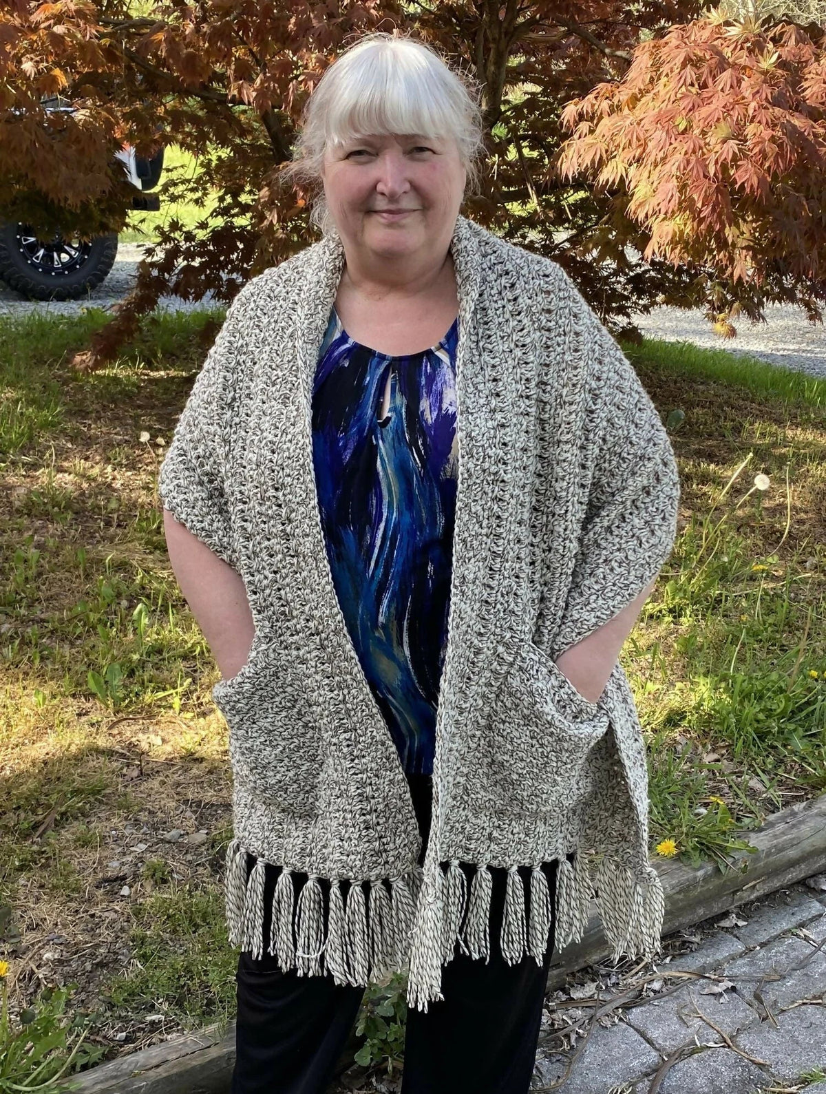 Farm House Pocket Shawl (Crochet)