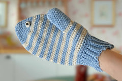 Fish Oven Mitt & Ship's Wheel Potholder/Trivet (Crochet)