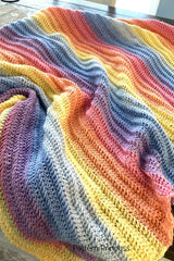Easy Pastel Throw Blanket (Crochet)