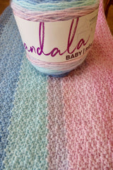 Pink & Blue Baby Bliss Blanket (Crochet)