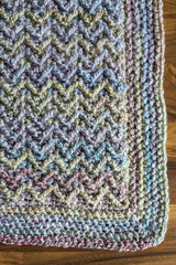 Homespun Arrow Stitch Baby Blanket (Crochet)