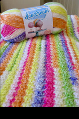 Sundae Treats Ice Cream Baby Blanket (Crochet)