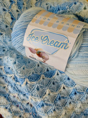 Shells and Cream Ice Cream Baby Blanket (Crochet)