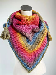 Mandala Pretty Puffs Scarf (Crochet)