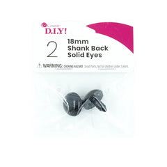 Shank Back Solid Eyes (12mm & 18mm)