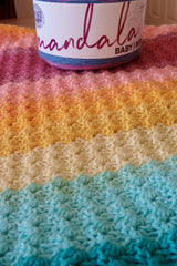 Color Splash Mandala Baby Blanket (Crochet)