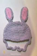 Hat Pattern with Bunny Ears (Crochet)