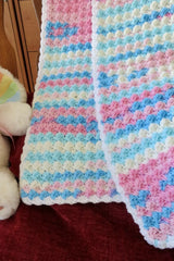 Pretty Cluster Ice Cream Baby Blanket (Crochet)
