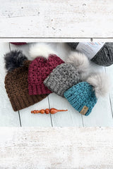 Feather Stitch Beanie (Crochet)