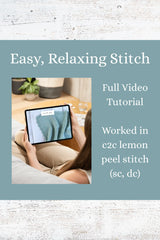 C2C Lemon Peel Stitch Baby Blanket (Crochet)