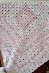 Whispers in Shell Pink Baby Blanket (Crochet)