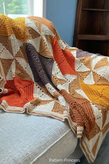 Pumpkin Spice Granny Square Blanket (Crochet)