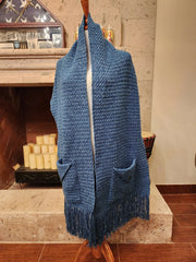 Denim Dreams Pocket Shawl (Crochet)