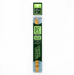 Clover Bamboo Needles Double Pointed 7" (Sizes 0 to 15)