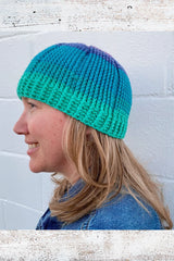 Self-Striping Simple Crochet Beanie (Crochet)