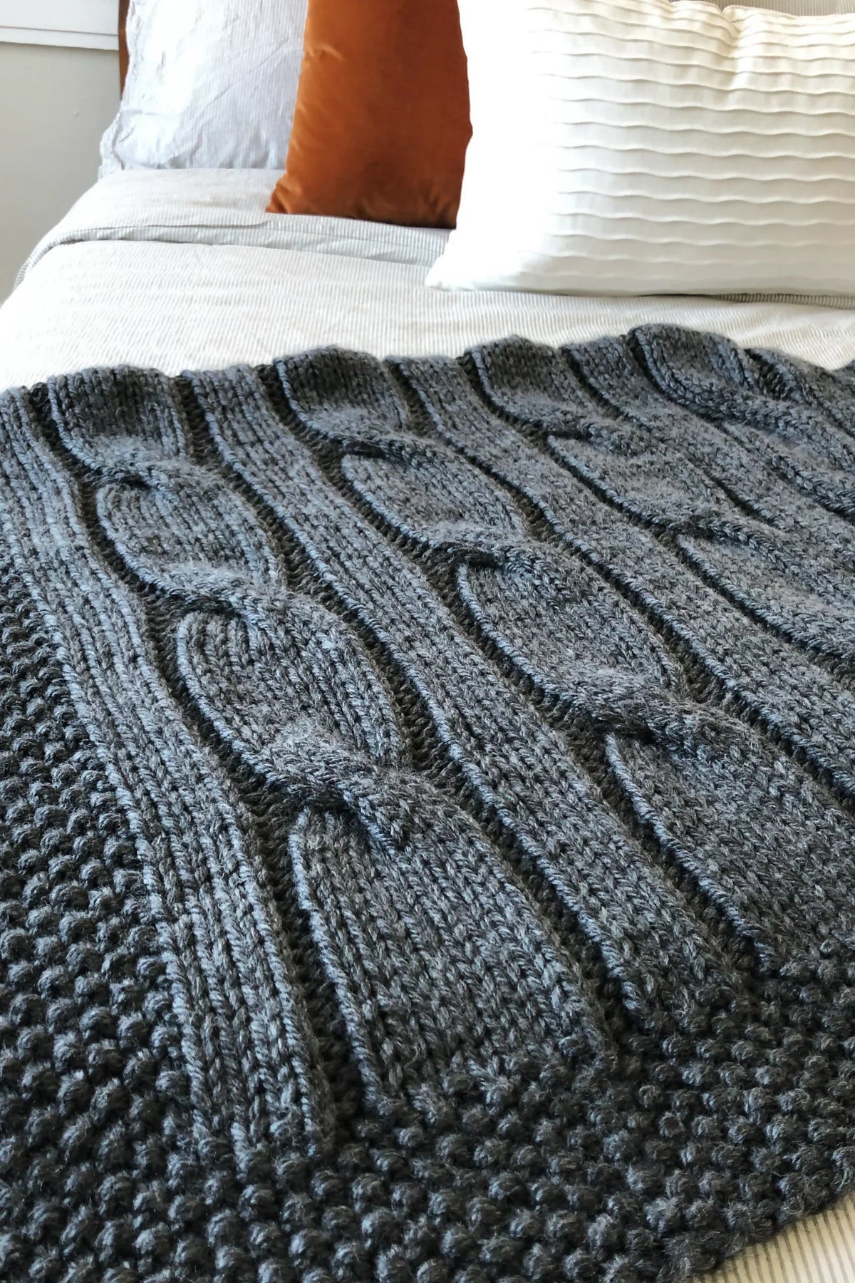 North of the River Cable Blanket (Knit)