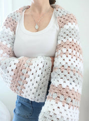 Granny Stripe Shrug (Crochet)