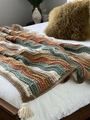 Ripple Rainbow Blanket (Crochet)