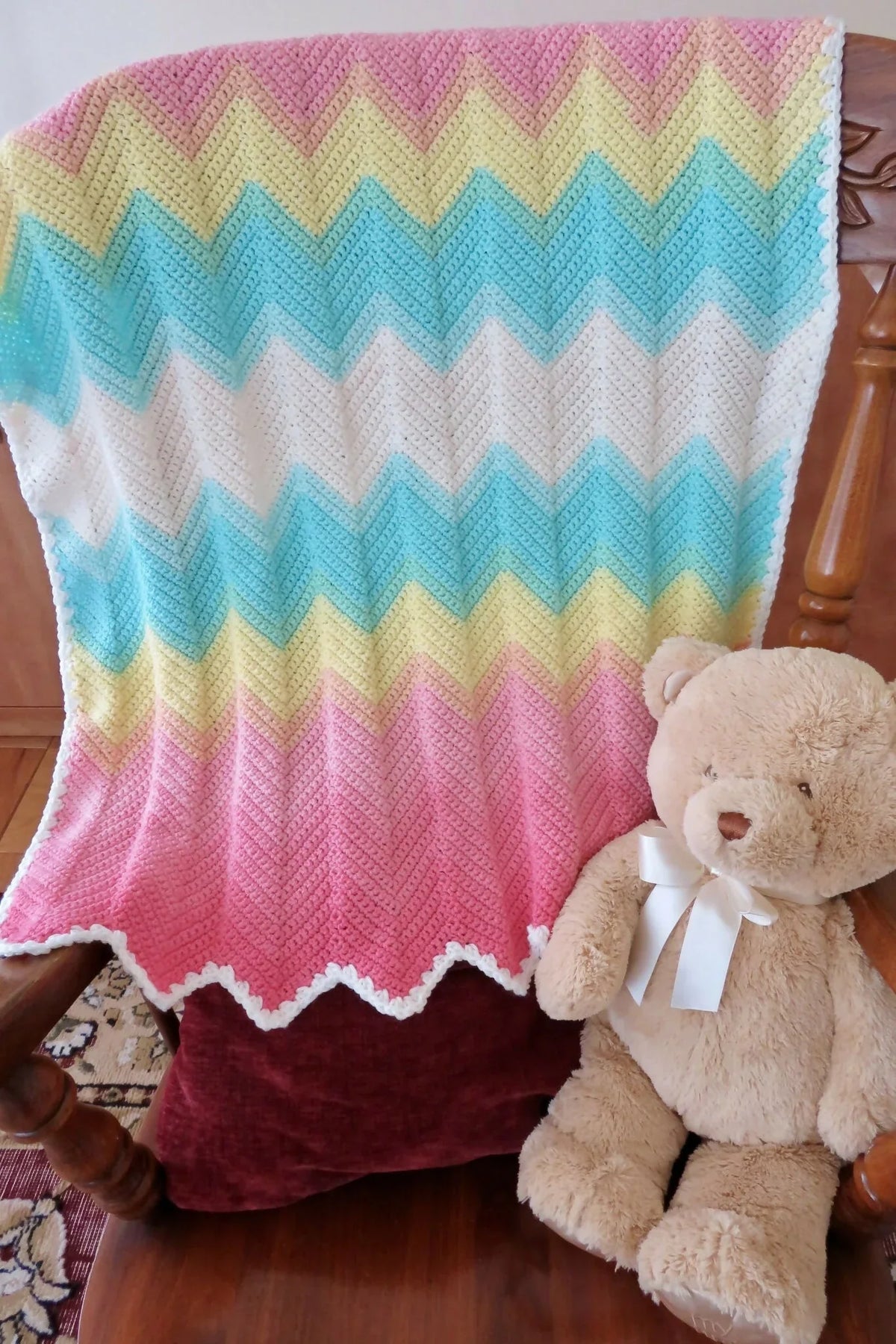 Sunny Snuggles Mandala Baby Blanket (Crochet)