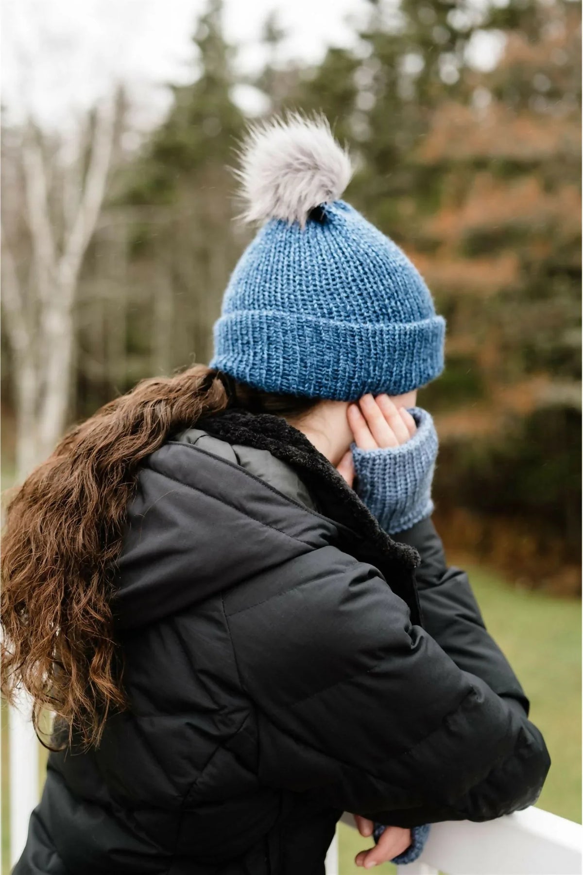 Ladies/Teen Winter Hat With Optional Pom Pom (Circular Knitting Machine)