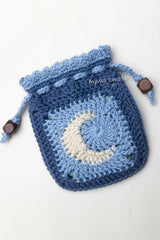 Sun and Moon Drawstring Pouch (Crochet)