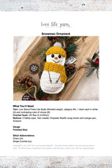 Easy Snowman Ornament (Crochet)