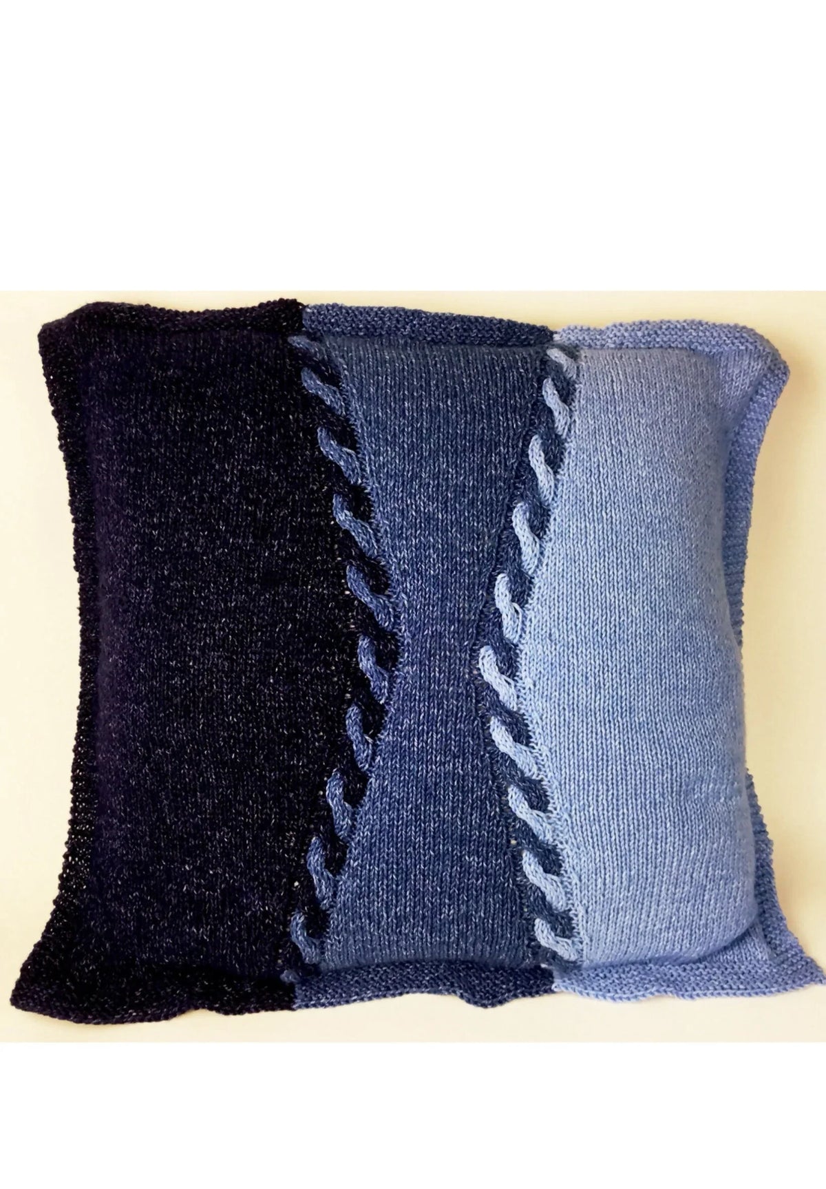 Denim Cables Floor Pillow (Knit)
