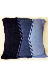 Denim Cables Floor Pillow (Knit)