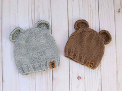 Wool Bear Ears Hat (Knit)