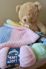 Pastel Parade Baby Soft Blanket (Crochet)