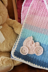 Pink & Blue Baby Bliss Blanket (Crochet)